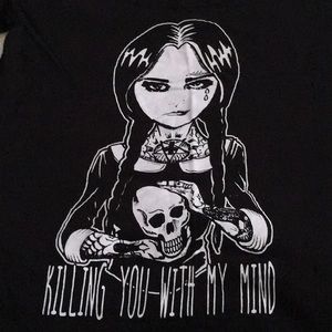 Goth Tee Wednesday Addams